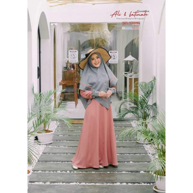UMMANA INDONESIA | FATIMAH GAMIS DRESS SET KHIMAR SYARI BUSUI MUSLIMAH DEWASA