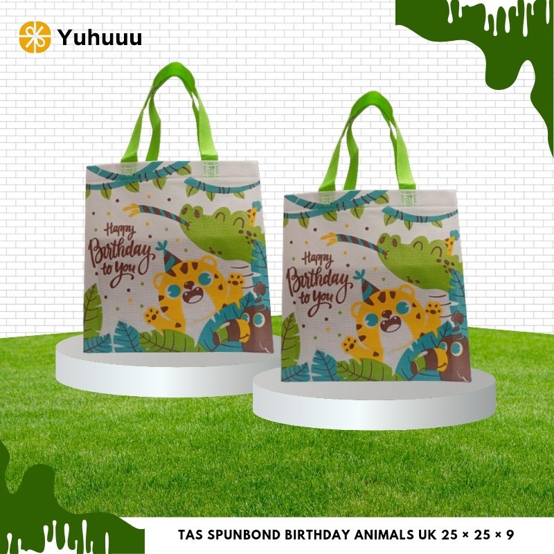 

Tas Spunbond Goodie Bag Hampers Ulang Tahun HBL HIJAU