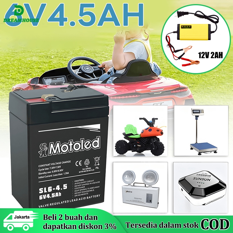 aki kering 6v 4.5ah/ aki kering genset 6v 20ah/Aki Timbangan Digital VRLA SINUS 6V 4Ah 4.5Ah Aki Eme