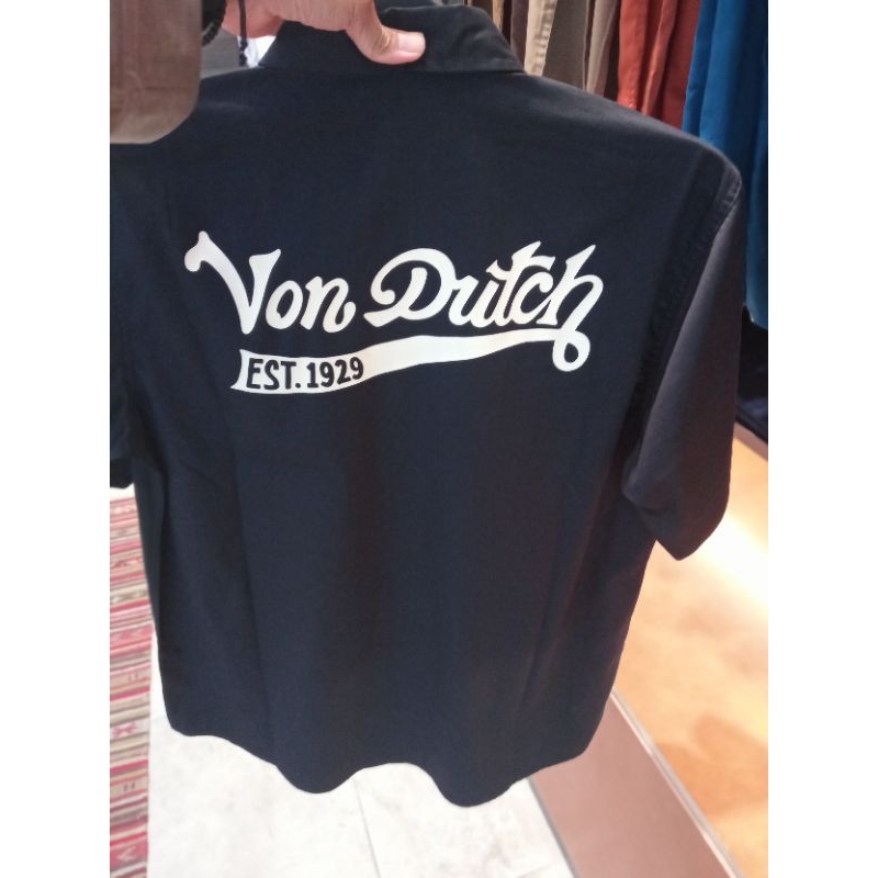 KEMEJA VON DUTCH ORIGINAL HITAM NEW