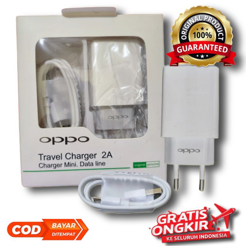 Charger HP Oppo Original 100% Fast Charging Micro USB Cas Oppo A3S A5S A37 A31 A71 A15 A15S A37F A17