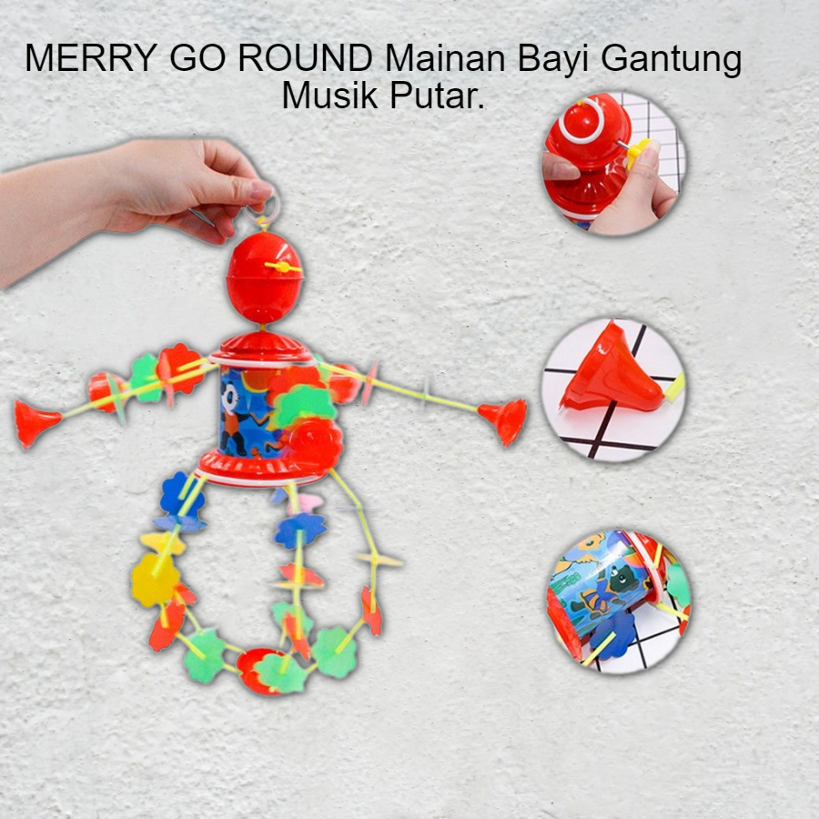 Mainan Anak Bayi Mainan Ramelan Gantung Musik Putar Warna Warni Hadiah Baby Newborn Musical Toys Kri
