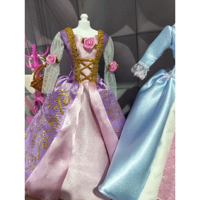 dress boneka Barbie movie dress Barbie rapuncell