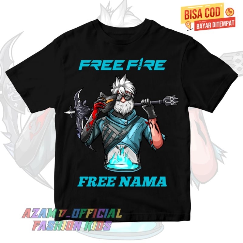 Kaos Anak Baju Anak FF Karakter Free Fire Skin Bundle Free Nama / Kaos T-shirt Free Fire Karakter FF