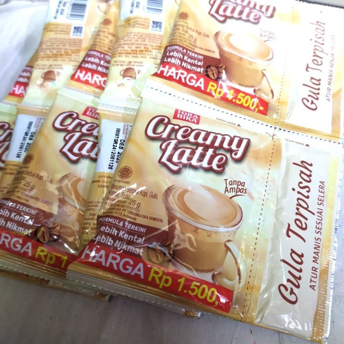 

Kopi TORABIKA CREAMY LATTE 25gr 1 renceng isi 10sachet - Kopi Creamy Latte Torabika