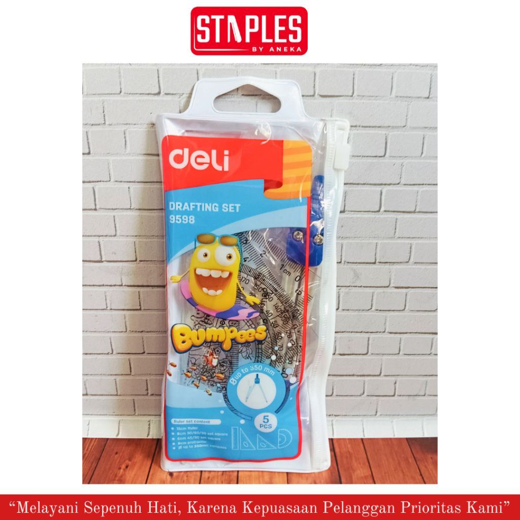 

Deli Set penggaris + Jangka sekolah E9598 / Penggaris Set / Jangkat Set