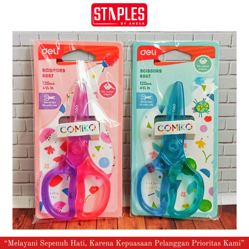 

Gunting Deli 6067 / Gunting Anak / Gunting Comiko / Gunting Plastik / Scissors