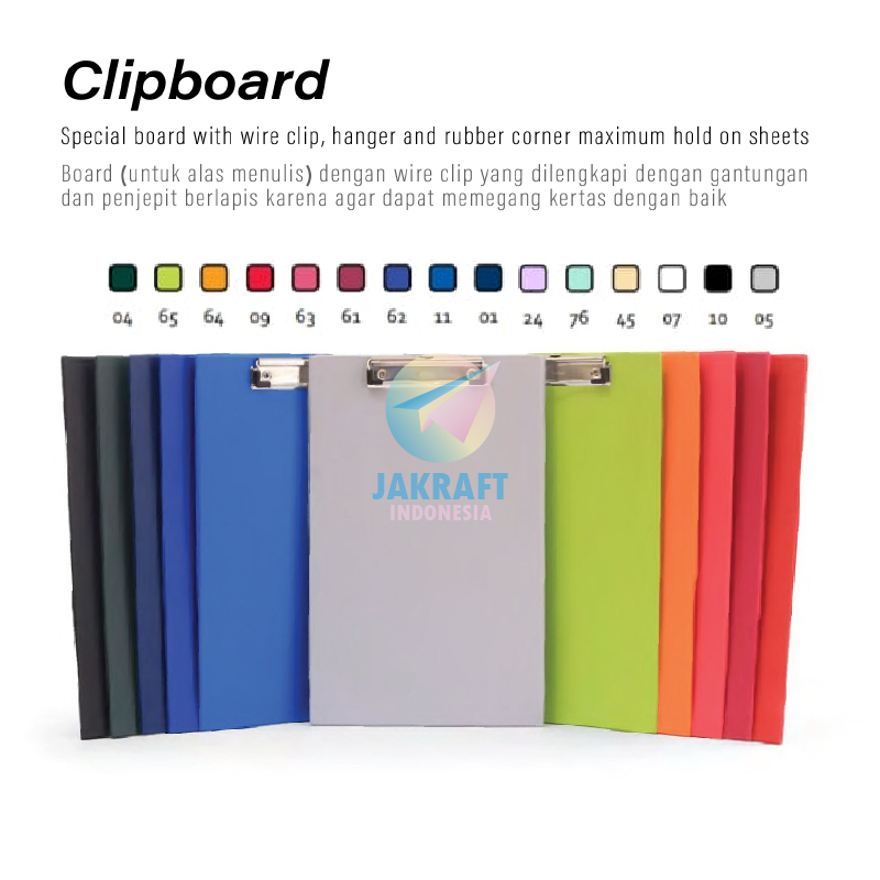 

(1 Pcs) Clipboard BANTEX 4205 Papan Jalan Folio F4 FC Clip Board Alas Menulis