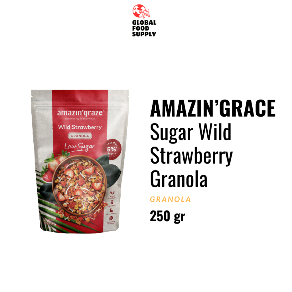 

Amazin'Graze Low Sugar Wild Strawberry Granola 250 gr