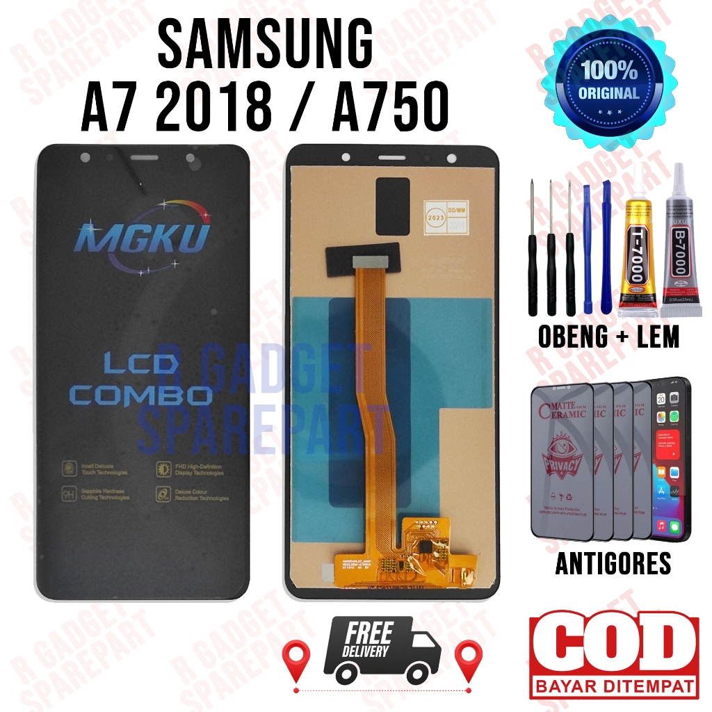 Lcd Samsung A7 2018 / A750 Original OEM Quality Lcd Touchscreen Samsung A7 2018 / A750 Fullset