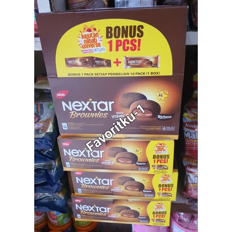 

NEXTAR Nabati Rasa Nanas atau Brownies Choco.Tolong Dicantumkan Rasa yg Diminta.1 Pak Isi 10 Bungkus