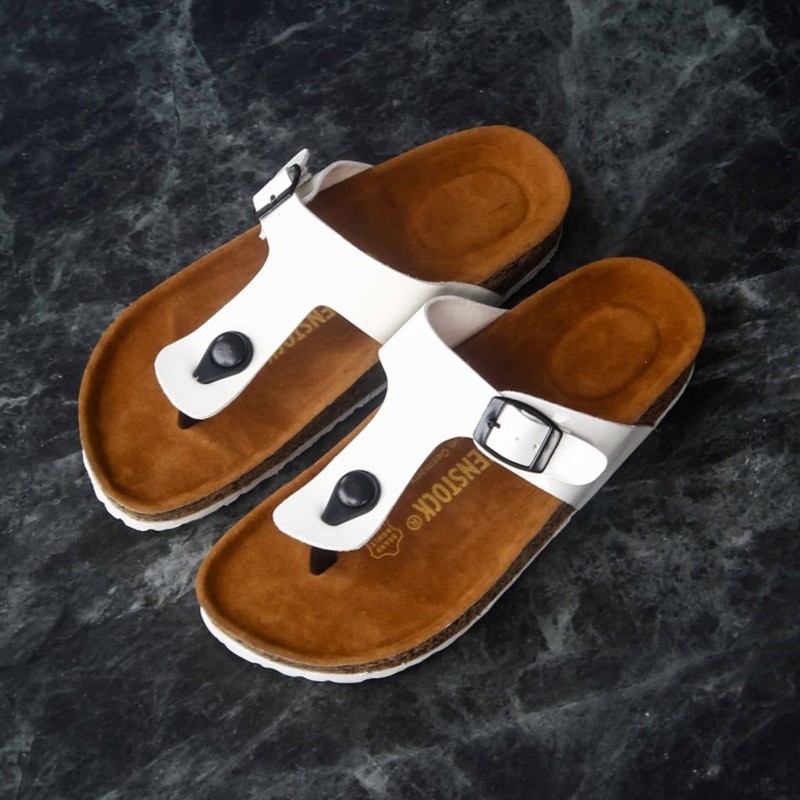 Gizeh Sandal Wanita Jepit Birken Gizeh Putih Premium
