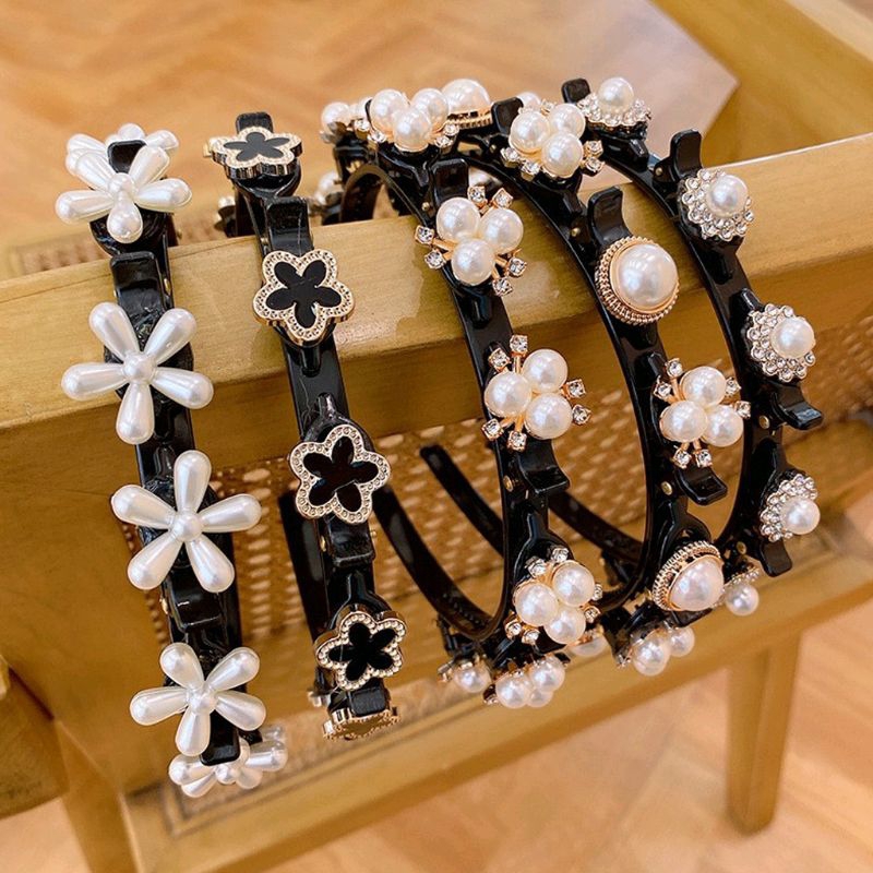 Pengikat Penjepit Rambut Wanita Cewek Bando 2in1 include Ikat Jepit Fashion Korea Bentuk Pola Motif 