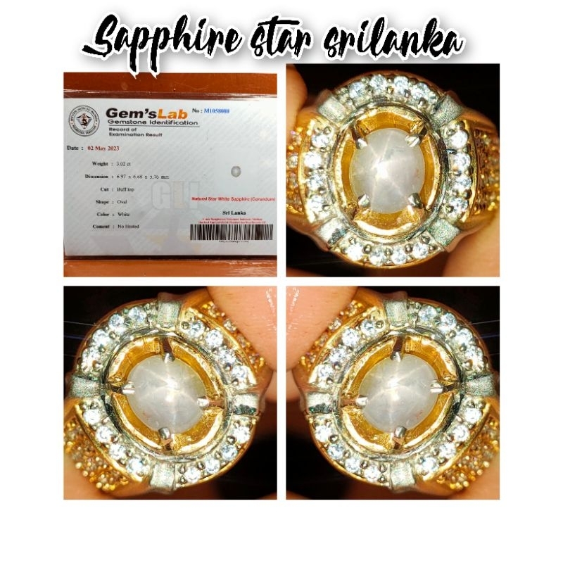 NATURAL SAPPHIRE STAR CEYLON SRILANKA HQ