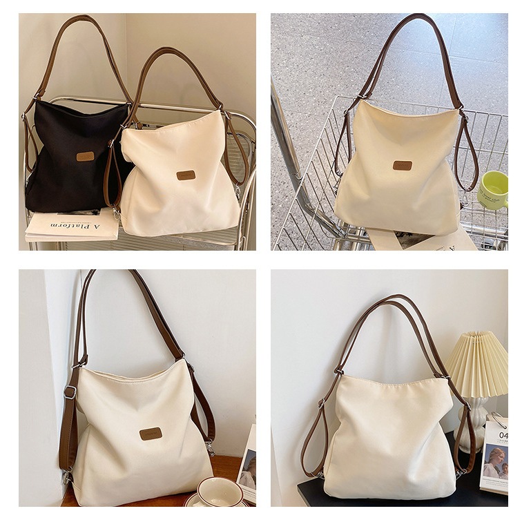 TERLARIS [READY/COD]TAS BAHU WANITA BAHAN KANVAS TAS BIASA TAS BAHU KANVAS WANITA TAS WANITA TAS