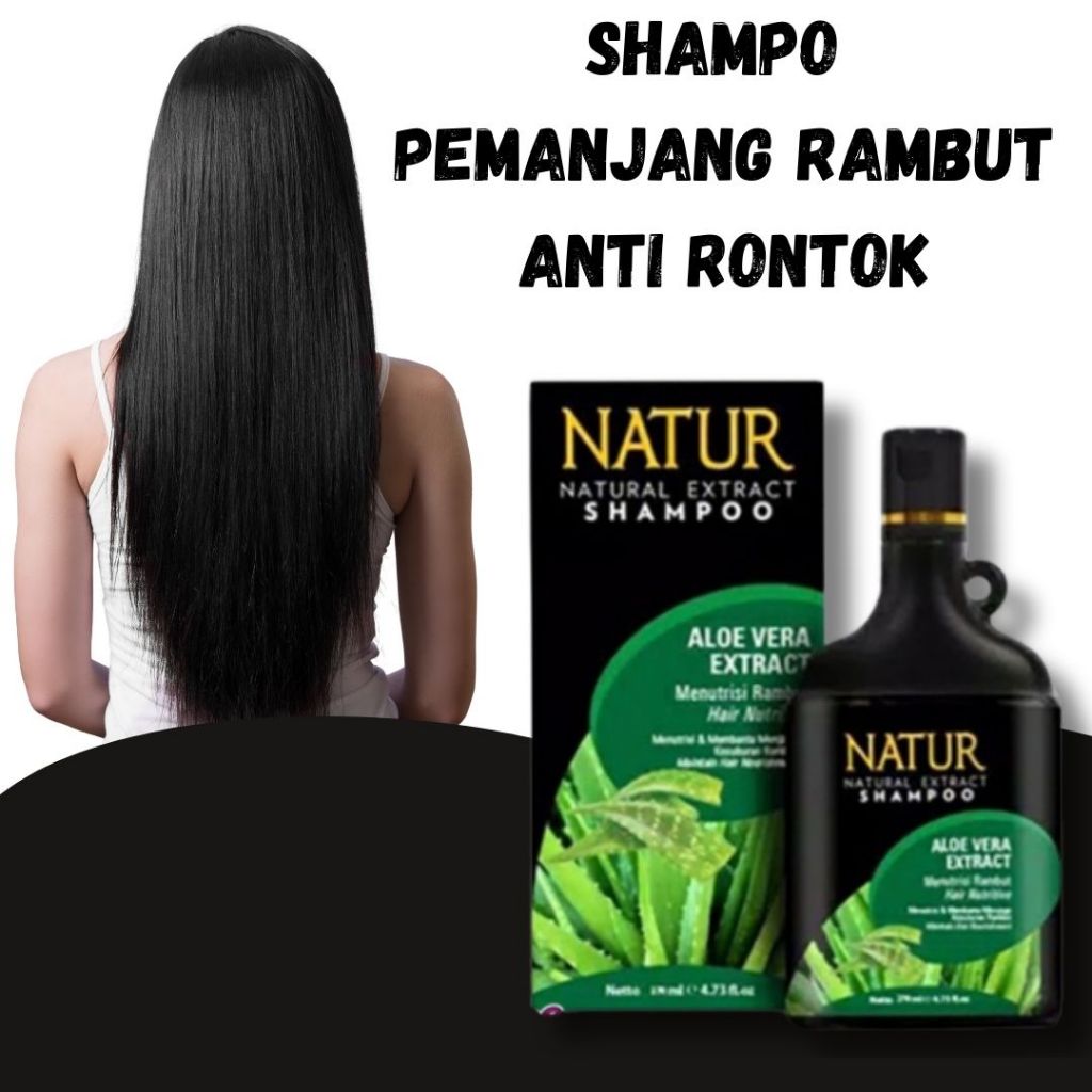 Sampo Pemanjang Rambut Natur Anti Rontok dan Penumbuh Rambut  Vitamin Pelurus Rambut Lidah Buaya