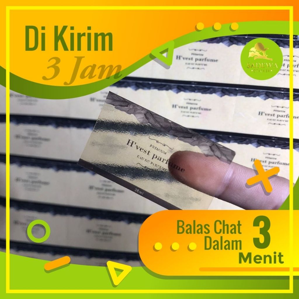 

SPV 14 7-15 Sadewa Cetak Stiker Vinyl Kotak Label Makanan Print Sticker Custom Kemasan Termurah