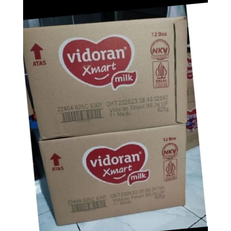 Vidoran Xmart 1+ 925 gram perkarton (isi 12 kotak)