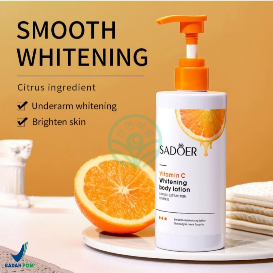 [Sadoer] Whitening Body Lotion Vitamin C | BODY SERUM | BODY CREAM Mencerahkan Tubuh Wangi