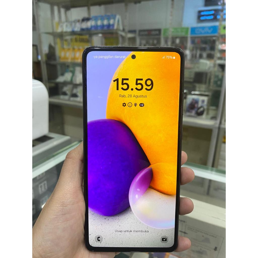 SAMSUNG GALAXY A72 8/128GB SECOND SEKEN BEKAS RAM 8 INTERNAL 128