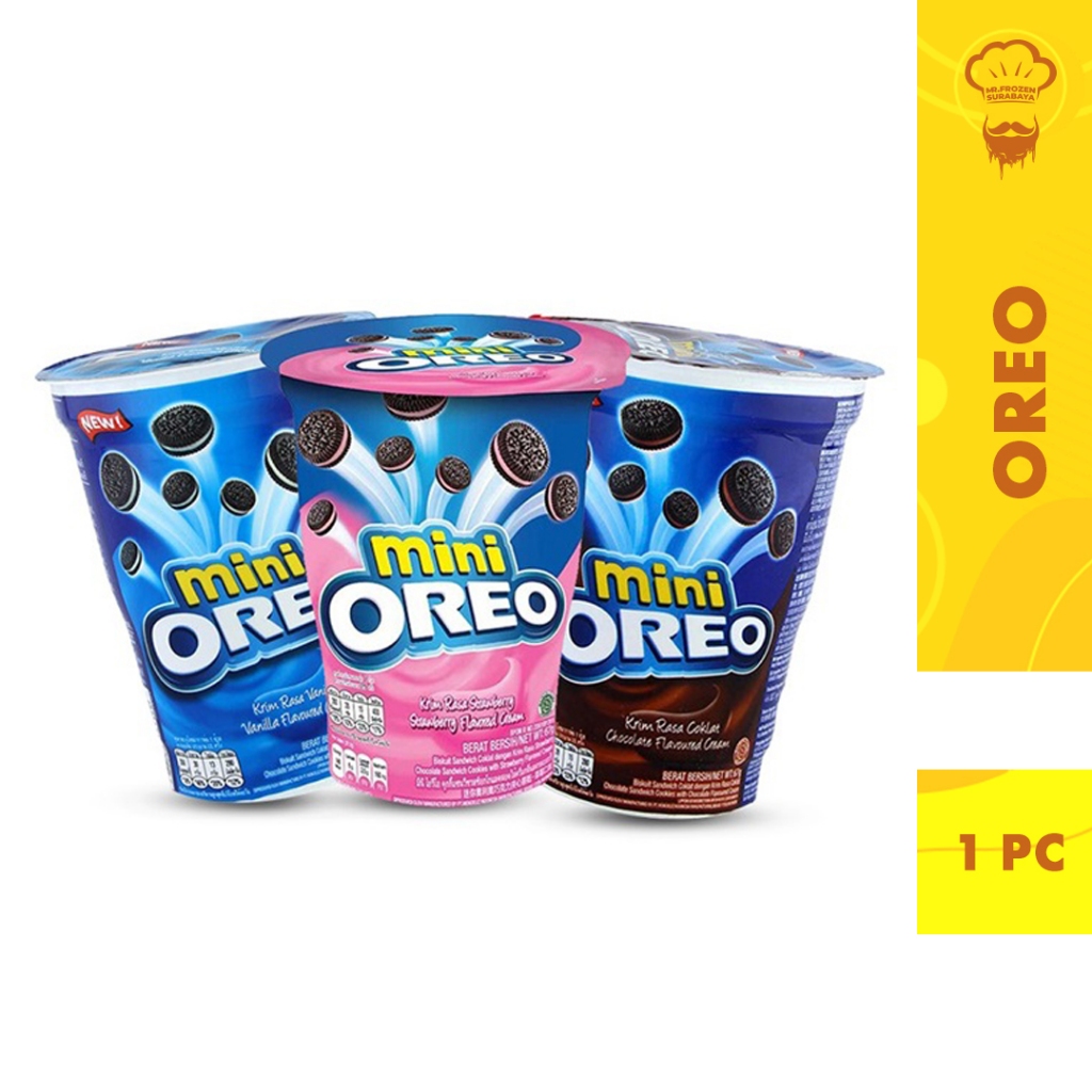 

Mini Oreo Biskuit Strawberry Cup 61.3g Untuk Traveling