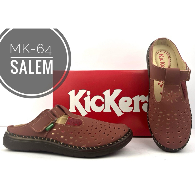 Wanita Kickers Kode Sandal Wanita Kickers Kode MK-64 dengan Bahan Synthetic Leather dan Sol TPR Kick