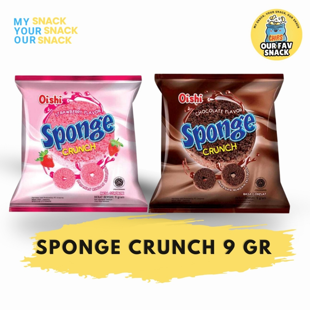 

Oishi Sponge Crunch 9 G 1 Pcs 3 Varian Rasa