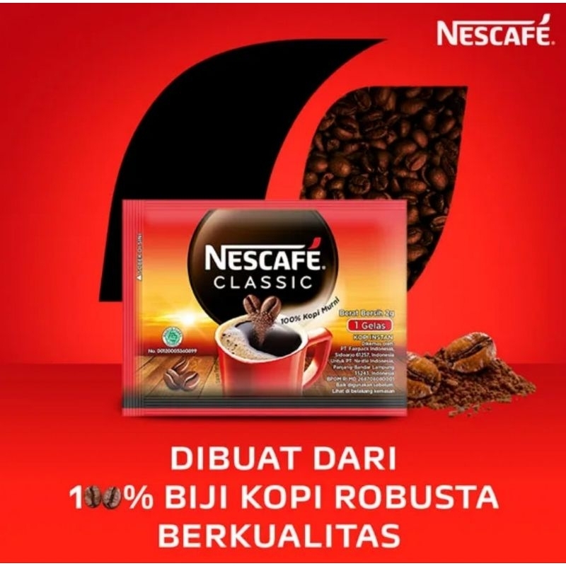 

Nescafe Classic Kopi 2gr per Sachet - Exp Juli 2026