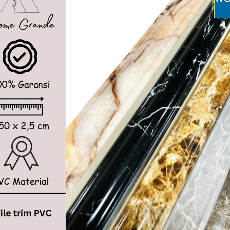 Terbaik Tile Trim PVC  Kuku MacanCorner TrimBon Bon PVC