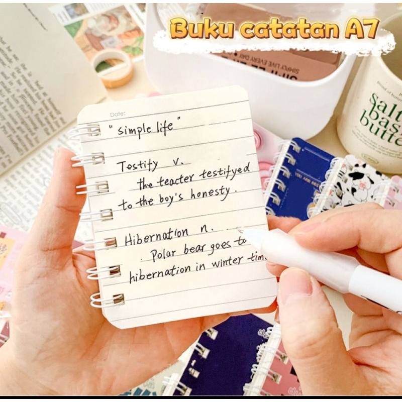 

Buku Catatan Notebook Mini A7 80 Halaman Motif Random