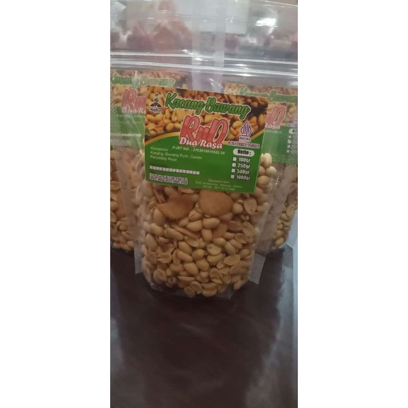 

kacang bawang RnD dua rasa kemasan 500 grm