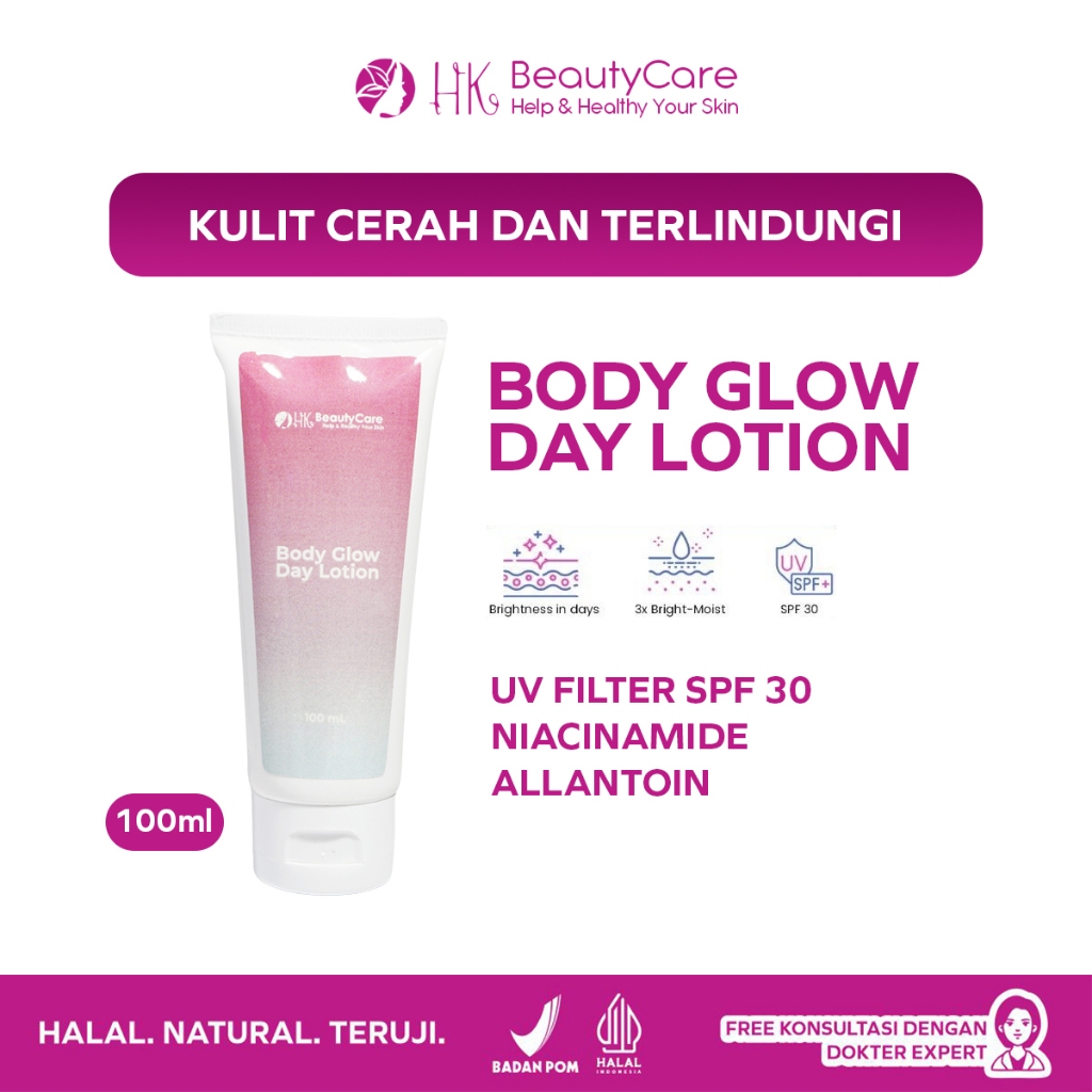 Hk Beautycare Body Lotion Day Glow 100ml - Skincare Perawatan Tubuh Glowing