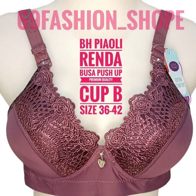 (COD) 3PCS BH PIAOLI BRUKAT MEWAH CUP B NON KAWAT KAIT 3 / RENDA PREMIUM  PUSH UP BRA  PIAOLI ORI IM