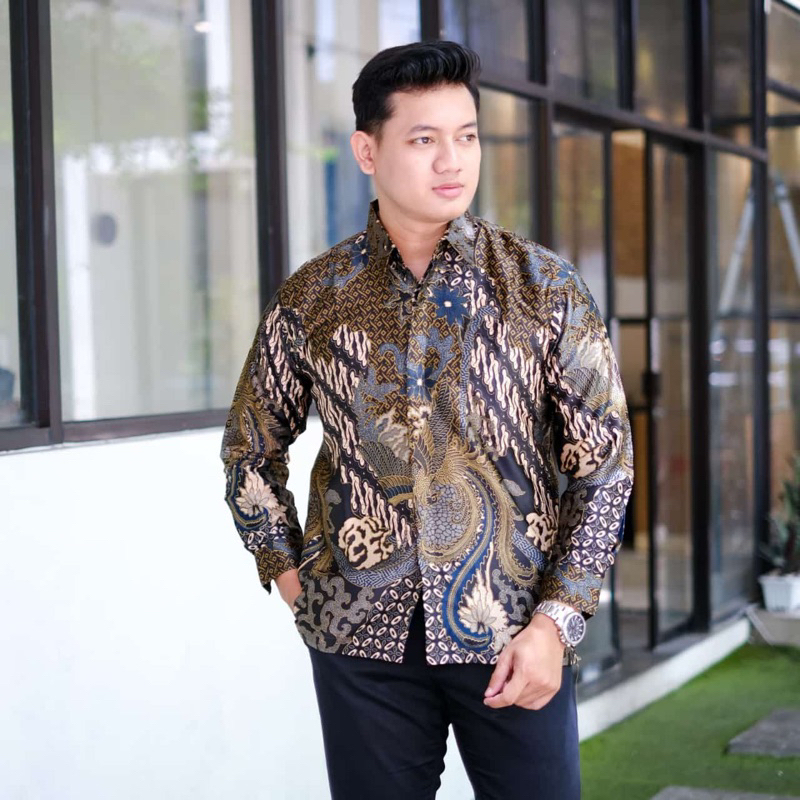 kemeja batik solo pria terbaru full furing