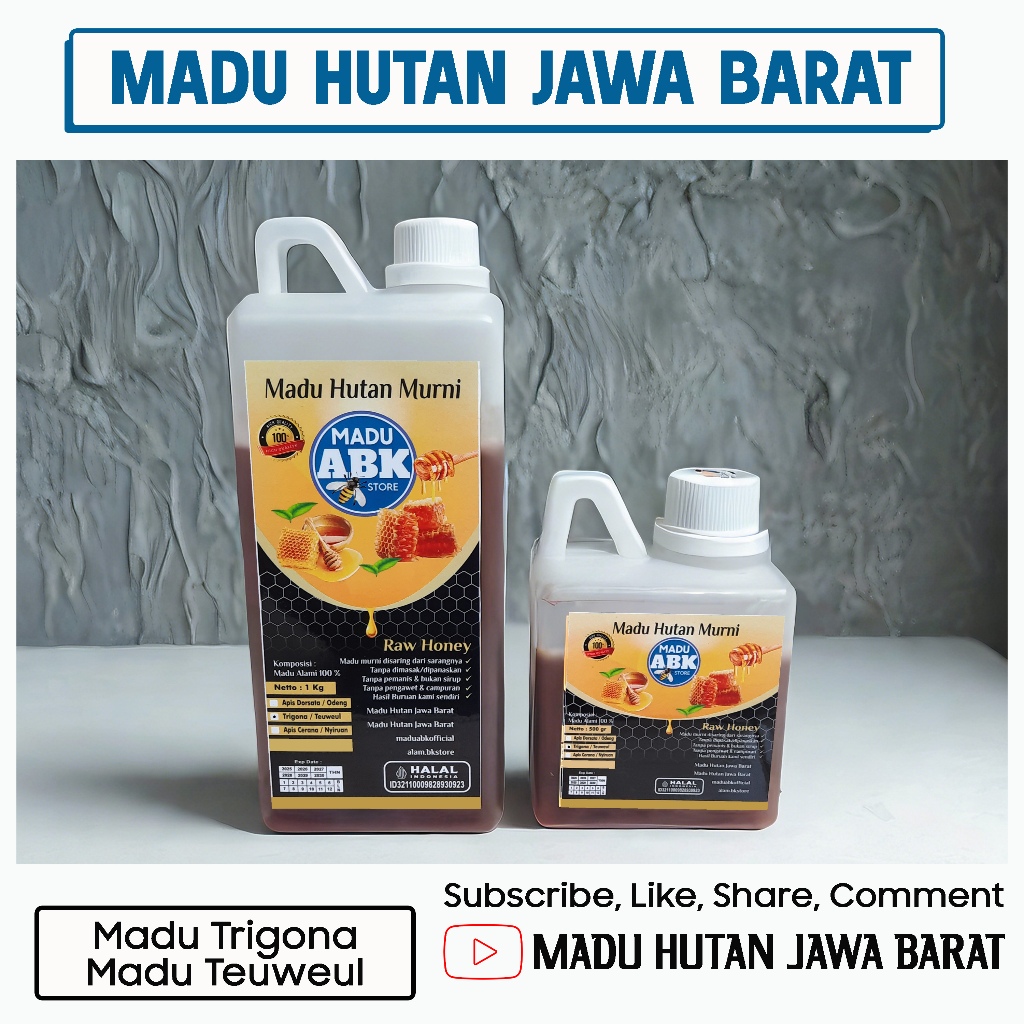 

Madu ABK - Madu Apis Trigona Madu Teuweul Murni Asli Raw Honey 100% Madu Klanceng Madu Kelulut