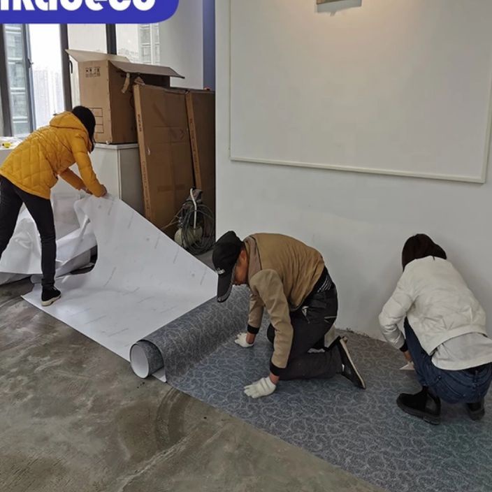 HJ6 Karpet LantaiSticker LantaiserbagunaKarpet motif kayu Texturesudah ada lem lebar 12cm