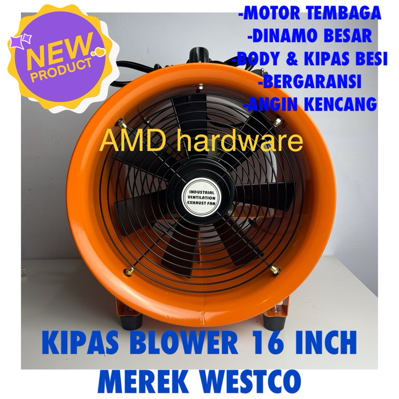 Kipas Angin Blower Exhaust Fan Portable Ventilator 16" inch IB 400 16 inci Senjutsu Mesin Sedot Asap