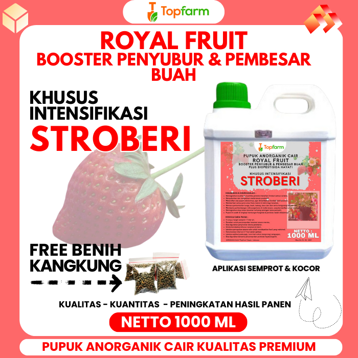 Pupuk Pelebat Buah Stroberi / Pupuk Booster Stroberi / Pupuk Stroberi Berbuah Lebat / Pupuk Stroberi