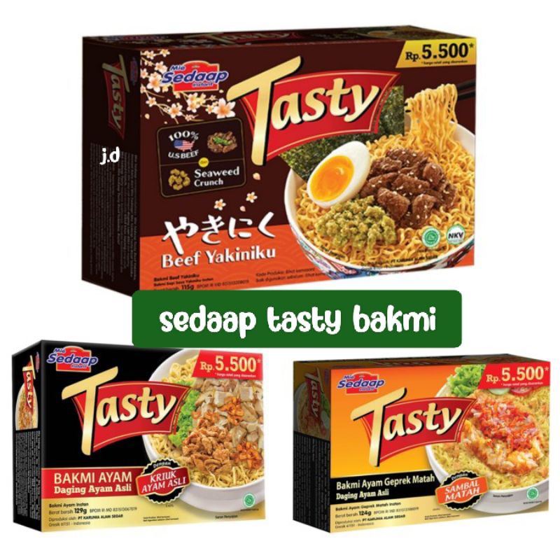 

sedaap tasty bakmi 120gr dengan daging ayam asli