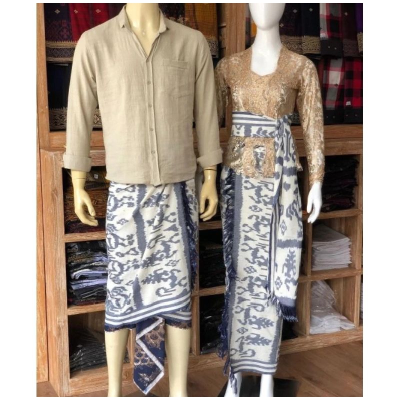 SET COUPLE Tenun Ikat Blanket Halusan || Saput Bali.pakaian adat.adat Bali .Sarung Adat