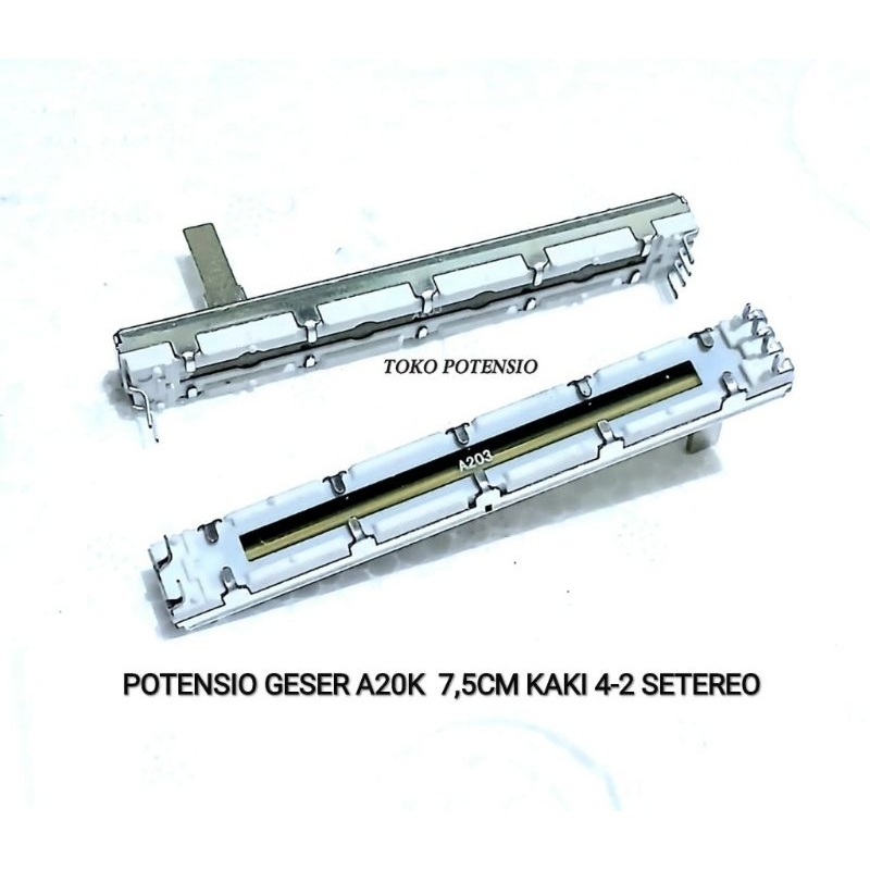 POTENSIO GESER 7,5CM KAKI 4-2 A20K SETEREO POTENSIO YAMAHA