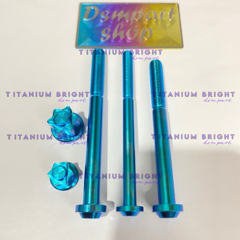 Baut Titanium Pangkon Mesin Mounting Rx king Rxs Original Titanium GR5