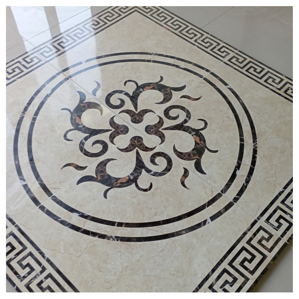 Granit Pola Decor 160x160 Motif Klasik Oriental Glaze Polished Original Granite Tile