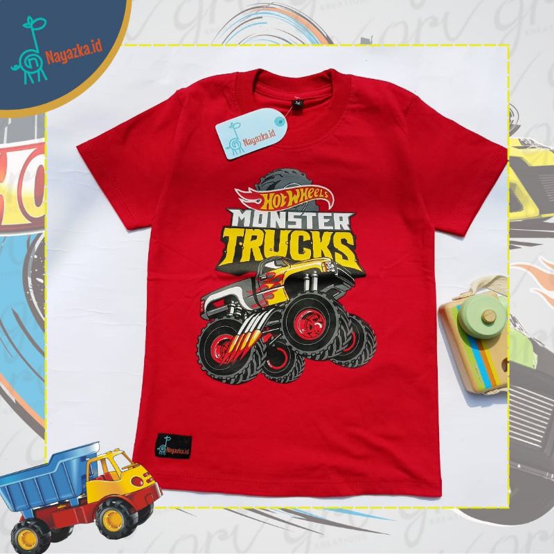 kaos/baju anak distro anak laki-laki motif mobil off-road hotwell