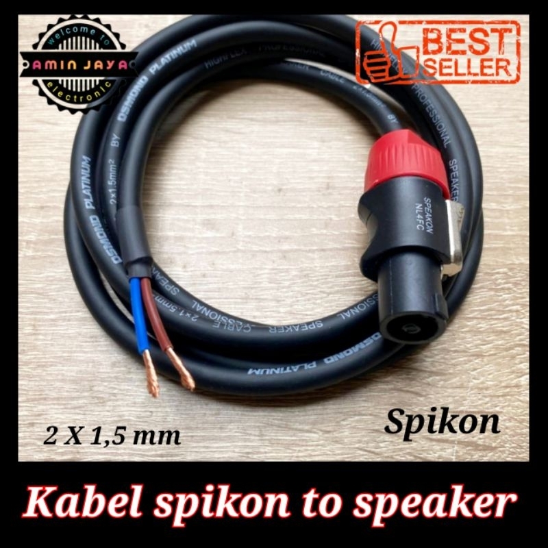 Kabel speaker to spikon / kabel speaker satu spikon