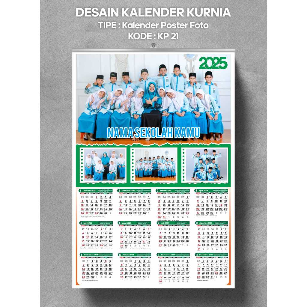 

Kalender 2025 desain custom