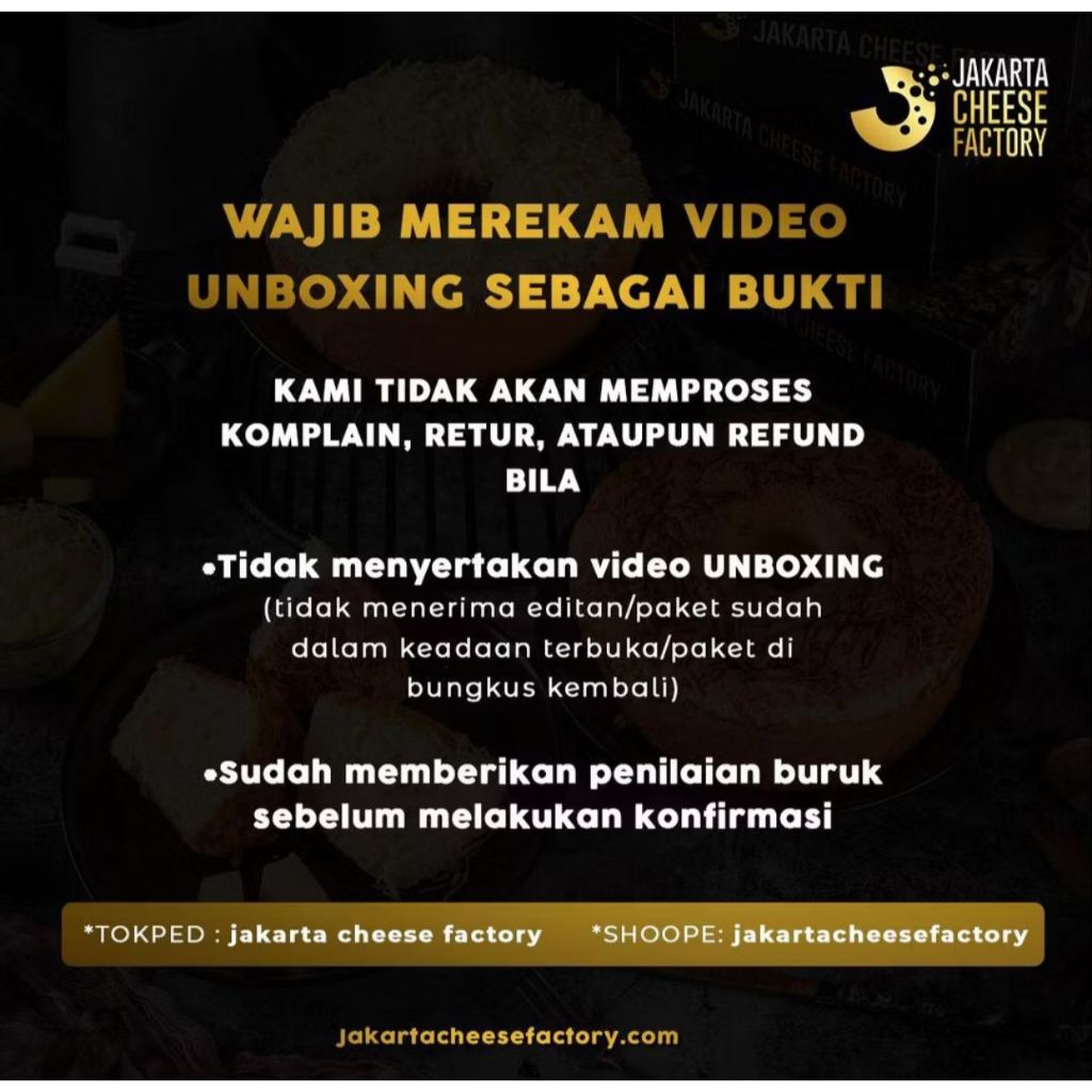 

Brownies Jakarta Cheese Factory