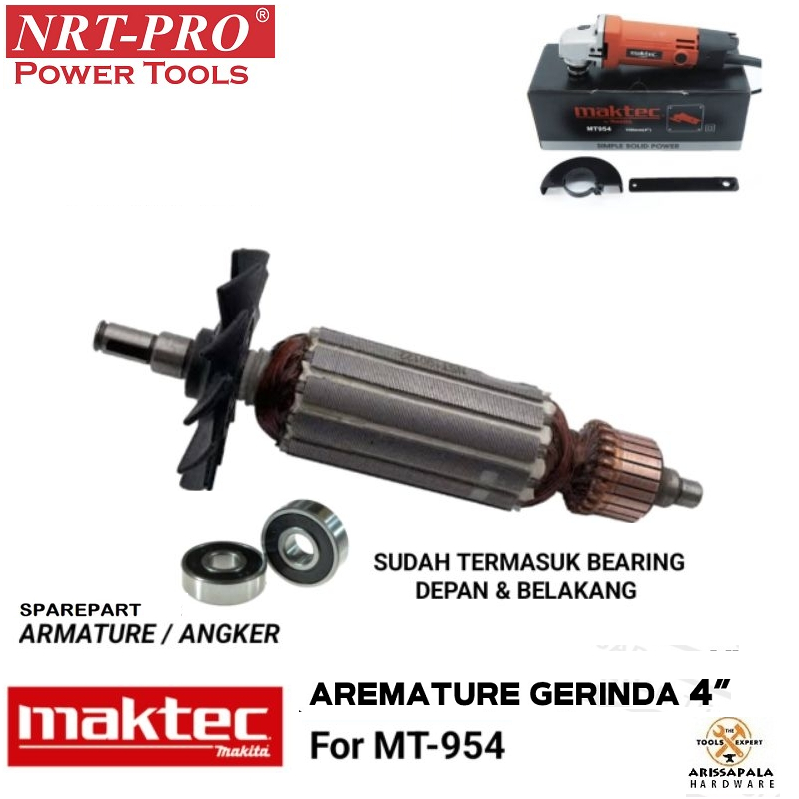 NRT PRO Armature MT-954 Angker Gerinda Maktec mt954 / Angker Dinamo Mesin Gerinda Maktec MT954 Rotor