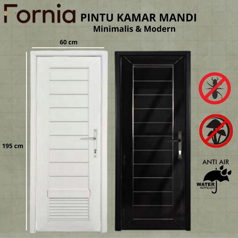 Pintu Kamar Mandi Fornia / Pintu kamar mandi minimal modern gratis kusen handle  engsel / Pintu kama