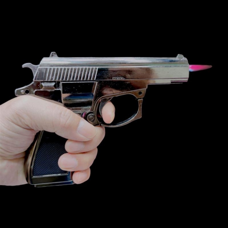 Korek Api Pistol Full Besi Bara Gas Isi Ulang Z83